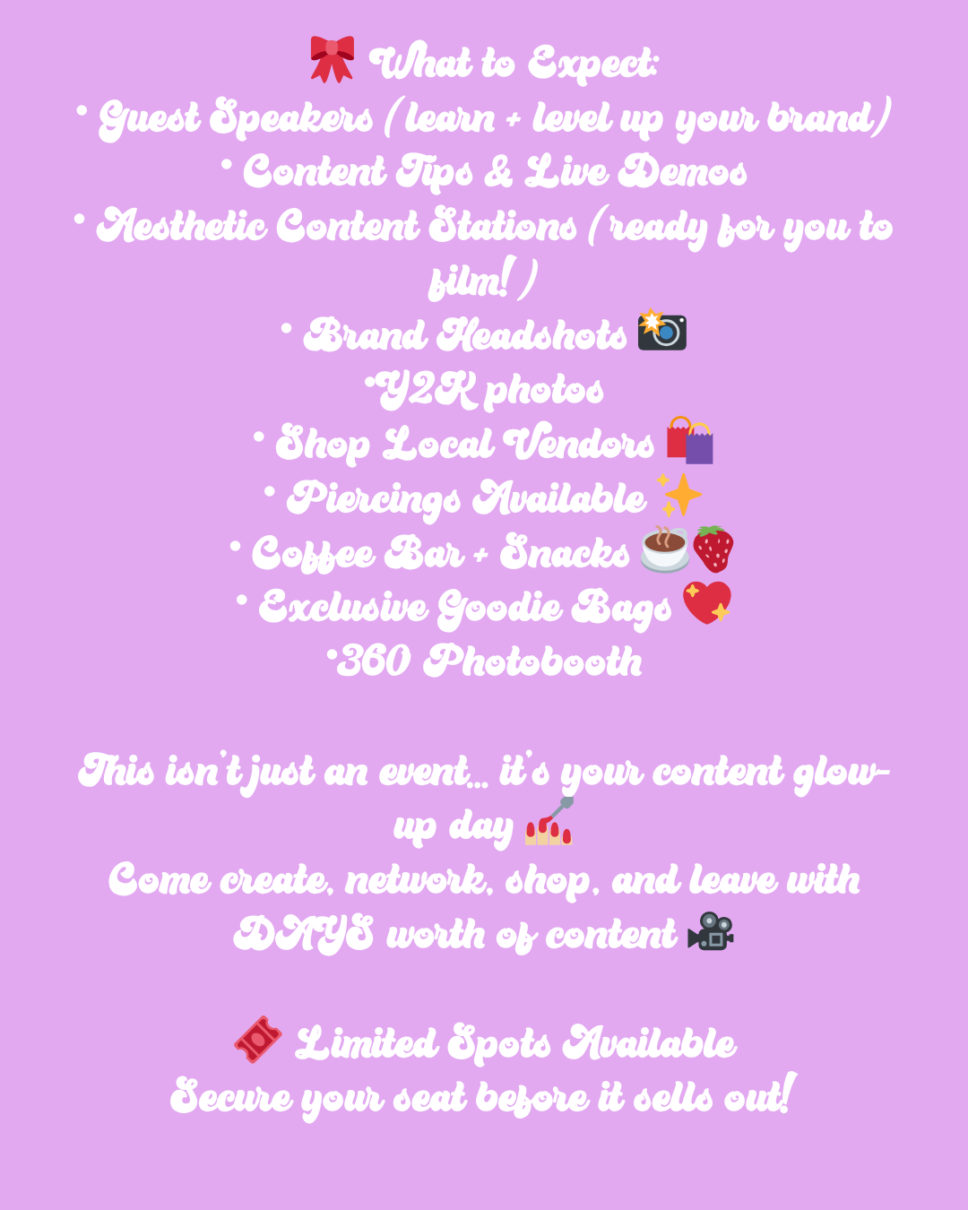 Creative Content Sip N Shop “No comparison era”