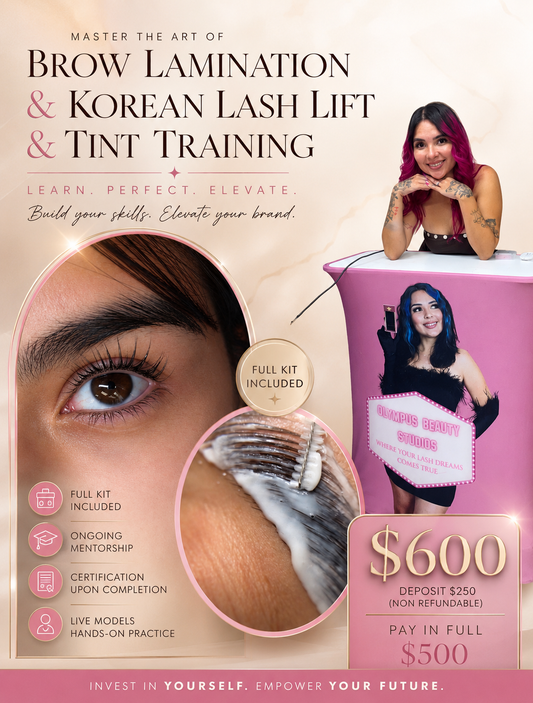 Brow lamination & korean lash lift & tint training
