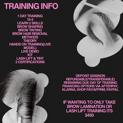 Brow lamination & lash lift & tint training