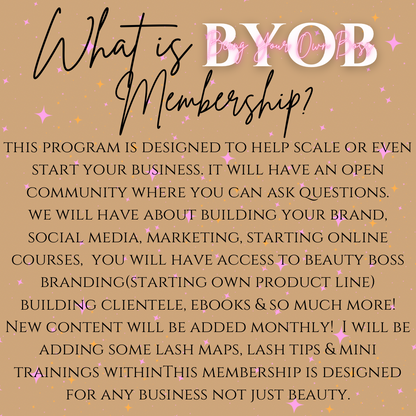 BYOB MEMBERSHIP