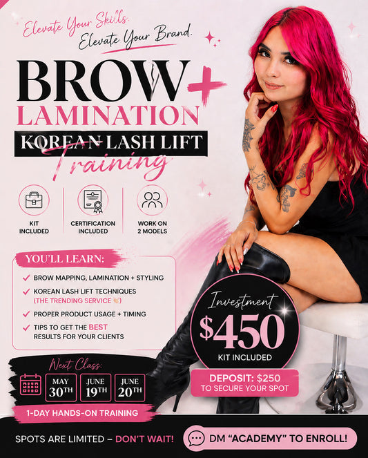 Brow lamination & korean lash lift & tint training