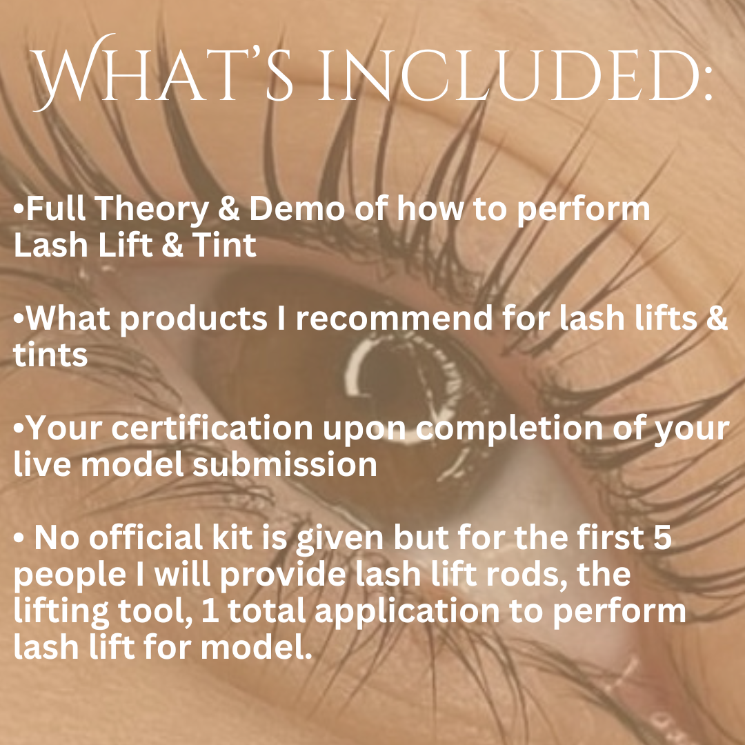 Pre Sale Lash Lift & Tint Online Training