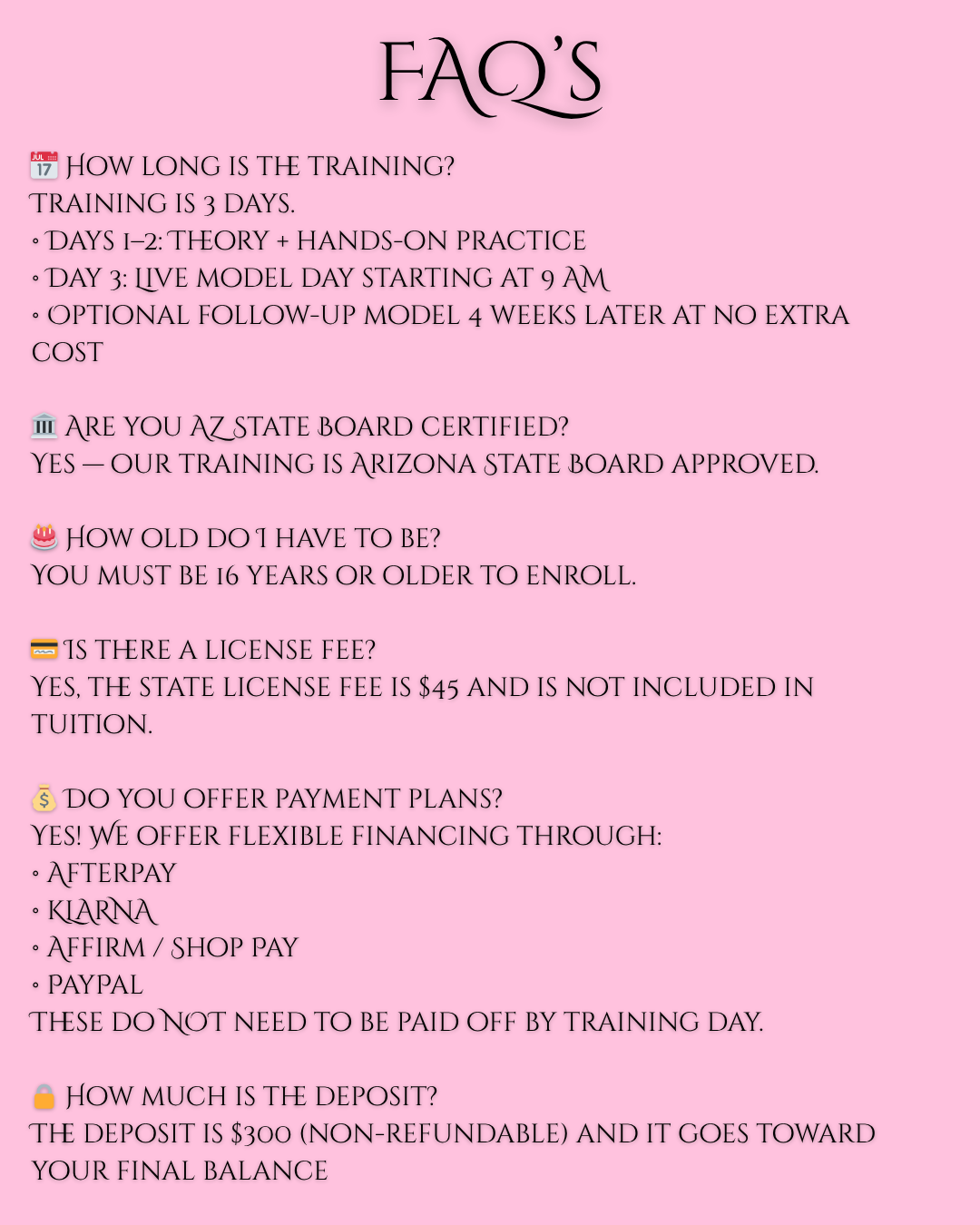 Lash Licensing Beginners Training