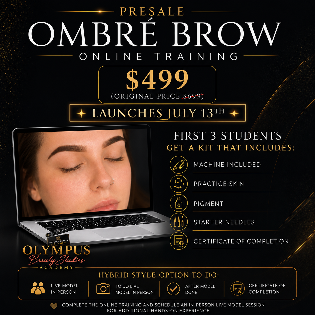 PRE SALE OMBRÉ POWDER BROW TRAINING(HYBRID STYLE) LAUNCHES 7/13