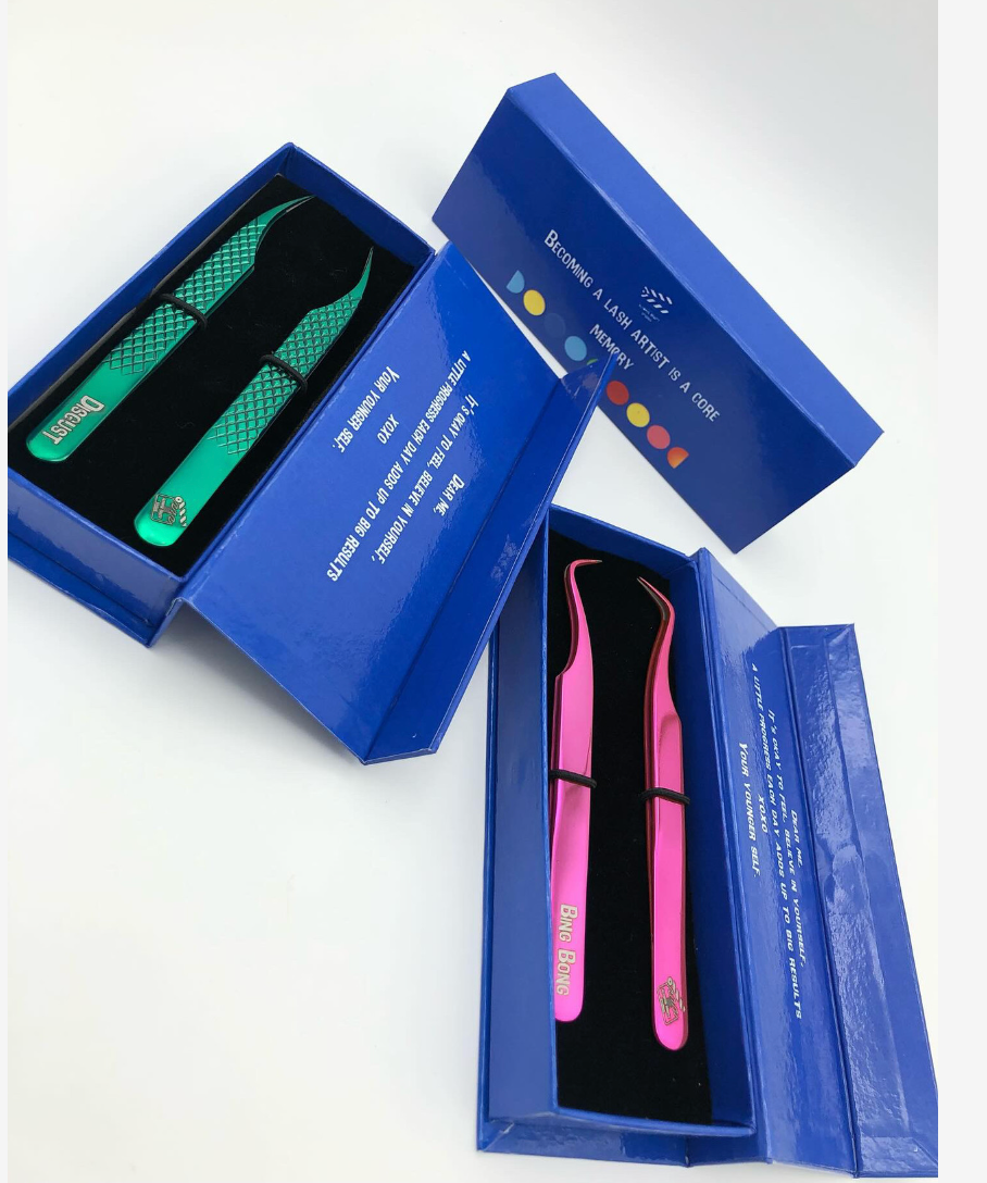 Becoming a lash artist tweezer collection(inside out inspired)