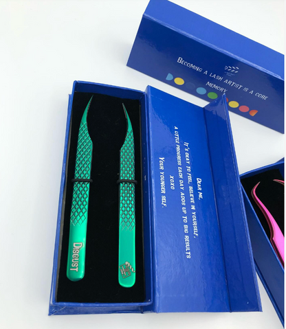 Becoming a lash artist tweezer collection(inside out inspired)